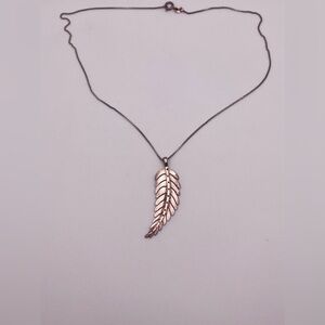 Sterling feather pendant and chain
